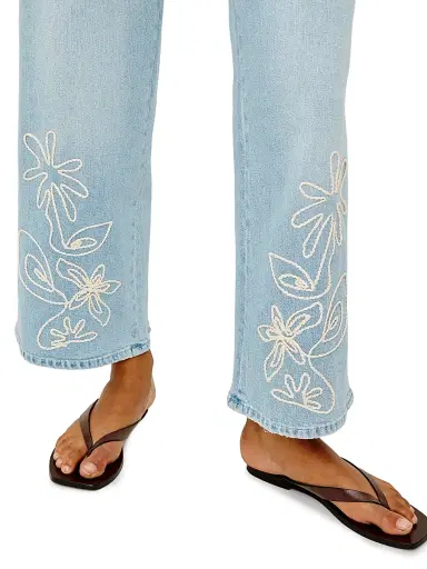 RAILS Women's Getty Embroidered Wide-Leg Crop Jeans - Lelani Embroidered - Size 32 | Thumbnail 7 RAILS Women's Getty Embroidered Wide-Leg Crop Jeans - Lelani Embroidered - Size 32 | Thumbnail 7