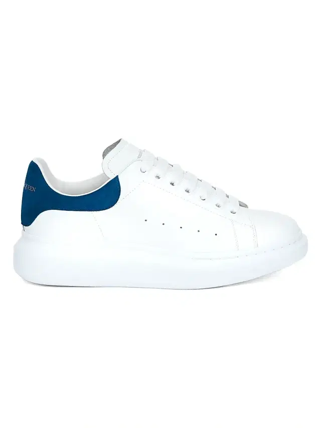 McQueen Men's Leather & Suede Oversized Sneakers - White Paris Blue