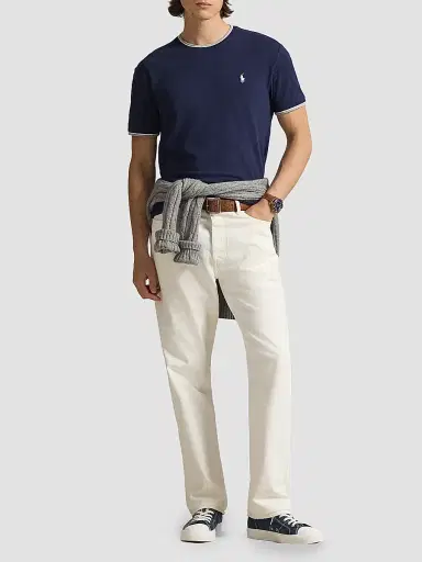 Polo Ralph Lauren Men's Stretch Mesh Crewneck T-Shirt - New Port Navy | Thumbnail 2 Polo Ralph Lauren Men's Stretch Mesh Crewneck T-Shirt - New Port Navy | Thumbnail 2