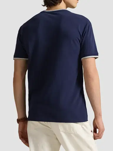 Polo Ralph Lauren Men's Stretch Mesh Crewneck T-Shirt - New Port Navy | Thumbnail 3 Polo Ralph Lauren Men's Stretch Mesh Crewneck T-Shirt - New Port Navy | Thumbnail 3