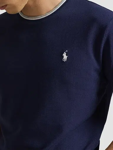 Polo Ralph Lauren Men's Stretch Mesh Crewneck T-Shirt - New Port Navy | Thumbnail 5 Polo Ralph Lauren Men's Stretch Mesh Crewneck T-Shirt - New Port Navy | Thumbnail 5