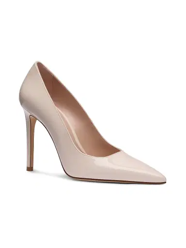 Stuart Weitzman Women's Power 100MM Patent Leather Pumps - Cream | Thumbnail 2 Stuart Weitzman Women's Power 100MM Patent Leather Pumps - Cream | Thumbnail 2