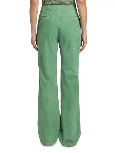 Ulla Johnson Women's Freja Suede Straight-Leg Pants - Aventurine - Size 8 | Thumbnail 5