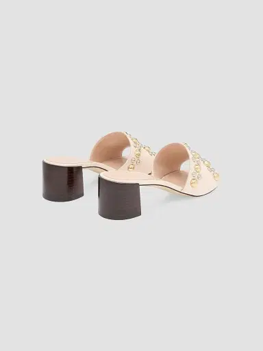 Stuart Weitzman Women's Perry 50MM Studded Leather Sandals | Thumbnail 3 Stuart Weitzman Women's Perry 50MM Studded Leather Sandals | Thumbnail 3