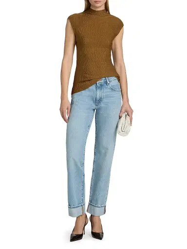 Frame Women's The Cuffed Hang Mid-Rise Jeans | Thumbnail 2