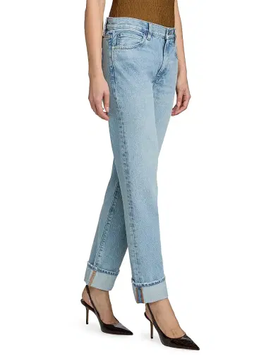 Frame Women's The Cuffed Hang Mid-Rise Jeans | Thumbnail 4