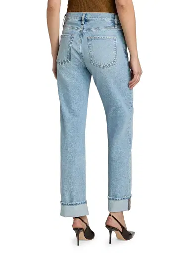 Frame Women's The Cuffed Hang Mid-Rise Jeans | Thumbnail 5