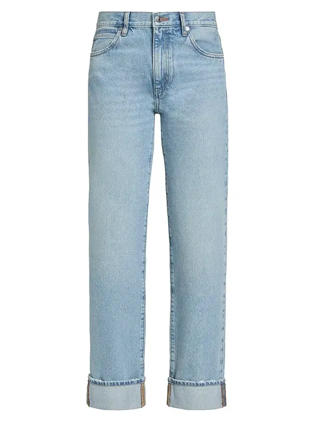 FRAME Women's The Cuffed Hang Mid-Rise Jeans - Brine