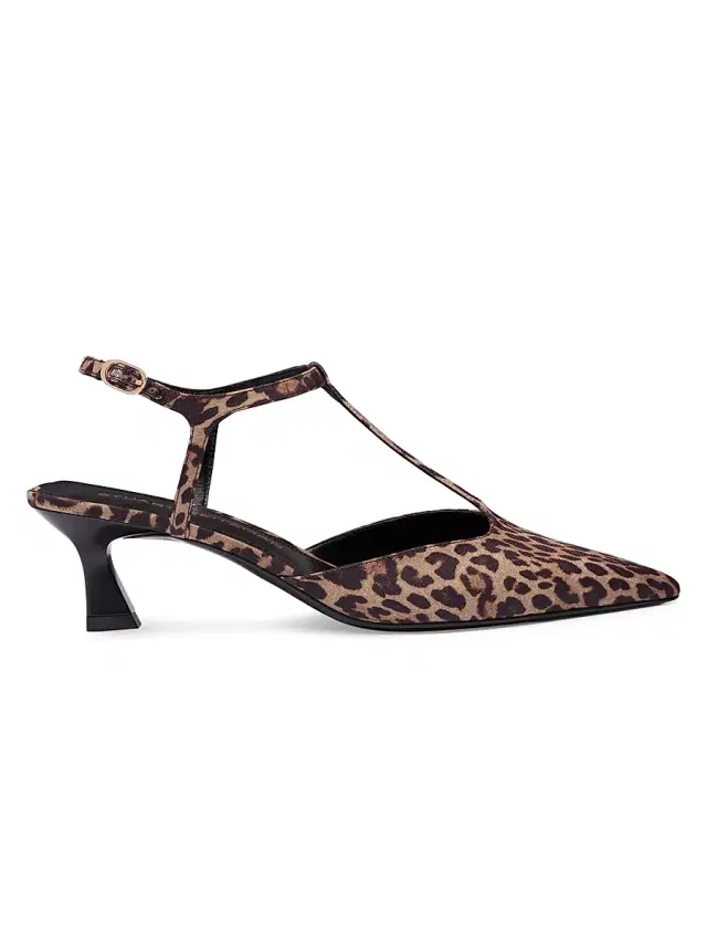 Women's Vinnie 50MM Leopard-Print T-Strap Pumps - Classic Lite