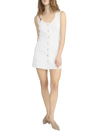Frame Women's The Patch Pocket Denim Minidress - Natural Clean - Size 4 | Thumbnail 2