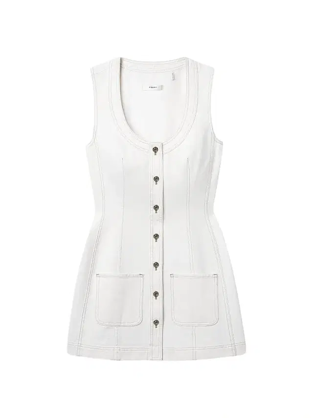 FRAME Women's The Patch Pocket Denim Minidress - Natural Clean