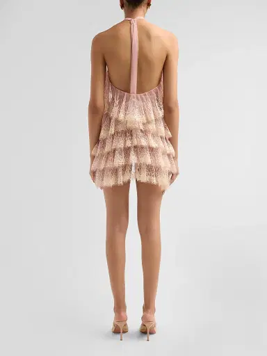 Aknvas Women's Angelica Ruffled Tiered Cocktail Mini Dress | Thumbnail 3 Aknvas Women's Angelica Ruffled Tiered Cocktail Mini Dress | Thumbnail 3