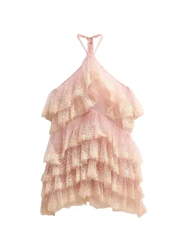 Aknvas Women's Angelica Ruffled Tiered Cocktail Mini Dress | Thumbnail 1 Aknvas Women's Angelica Ruffled Tiered Cocktail Mini Dress | Thumbnail 1