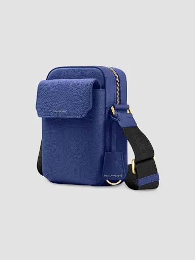 MAISON de SABRÉ Leather Messenger Bag - Lapis Blue | Thumbnail 2