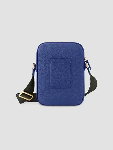 MAISON de SABRÉ Leather Messenger Bag - Lapis Blue | Thumbnail 3