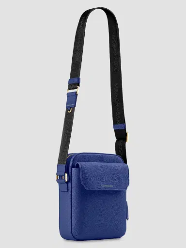 MAISON de SABRÉ Leather Messenger Bag - Lapis Blue | Thumbnail 4