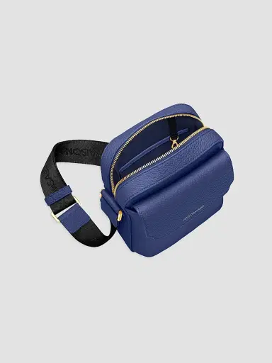 MAISON de SABRÉ Leather Messenger Bag - Lapis Blue | Thumbnail 5
