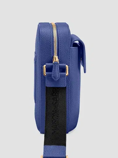 MAISON de SABRÉ Leather Messenger Bag - Lapis Blue | Thumbnail 6