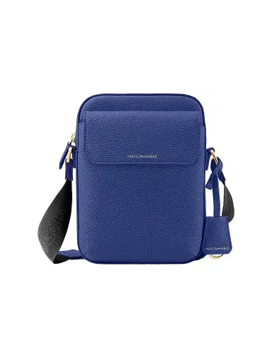 MAISON de SABRÉ Leather Messenger Bag - Lapis Blue | Thumbnail 1