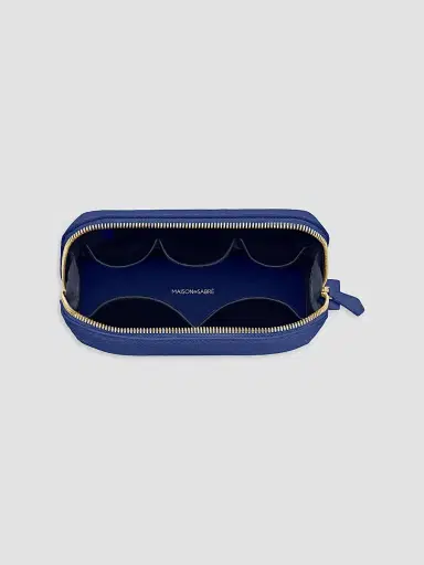 MAISON de SABRÉ Leather Tech Pouch - Lapis Blue | Thumbnail 4