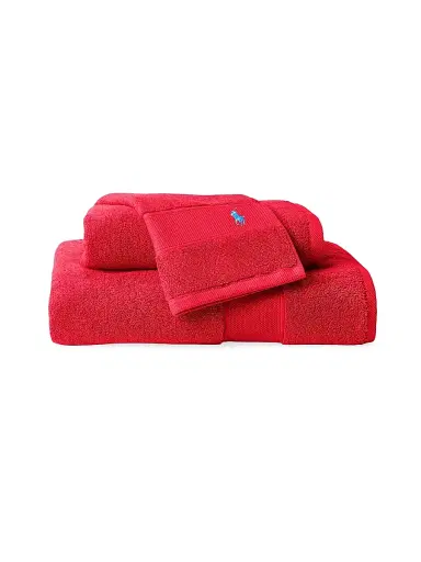 Ralph Lauren Polo Player Cotton Bath Mat - Petal Red - Size Bath Mat | Thumbnail 3