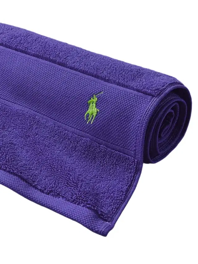Ralph Lauren Polo Player Cotton Bath Mat - Chalet Purple Bath Mat