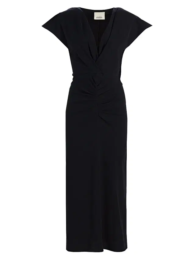 Women's Nadra Draped Cotton Maxi Dress - Black