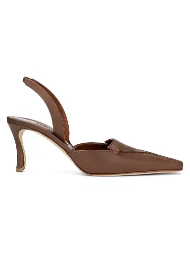 Manolo Blahnik Women's Cleosli 70MM Leather Slingback Pumps | Thumbnail 1 Manolo Blahnik Women's Cleosli 70MM Leather Slingback Pumps | Thumbnail 1