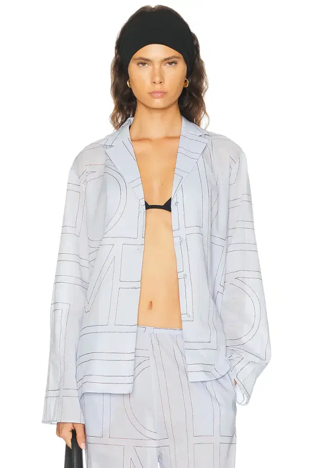 Toteme Monogram Cotton Blend PJ Top