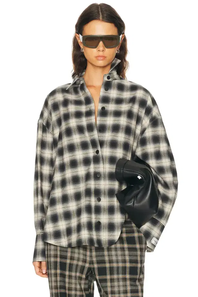 THE ATTICO Button Down Check Shirt