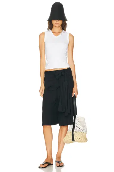 TOTEME Tie Waist Jersey Short | Thumbnail 6 TOTEME Tie Waist Jersey Short | Thumbnail 6