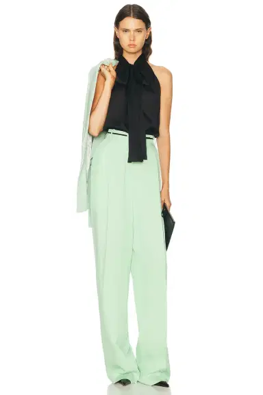 Tom Ford Monogram Silk Chiffon Halterneck Lavalliere Top | Thumbnail 4 Tom Ford Monogram Silk Chiffon Halterneck Lavalliere Top | Thumbnail 4
