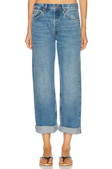 RE/DONE Beau Jean Cuffed Boyfriend Jeans | Thumbnail 2 RE/DONE Beau Jean Cuffed Boyfriend Jeans | Thumbnail 2