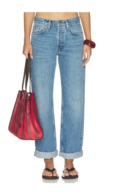 RE/DONE Beau Jean Cuffed Boyfriend Jeans | Thumbnail 7 RE/DONE Beau Jean Cuffed Boyfriend Jeans | Thumbnail 7