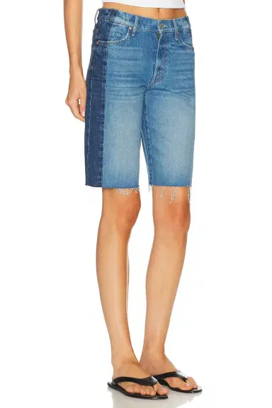 Mother The Mid Rise Maven Bermuda Fray Shorts | Thumbnail 2 Mother The Mid Rise Maven Bermuda Fray Shorts | Thumbnail 2