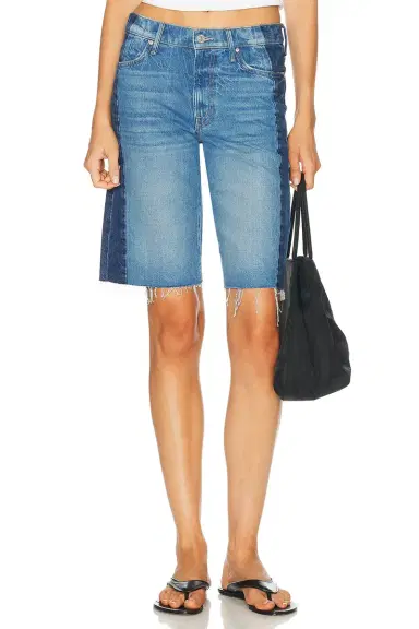 Mother The Mid Rise Maven Bermuda Fray Shorts | Thumbnail 1 Mother The Mid Rise Maven Bermuda Fray Shorts | Thumbnail 1