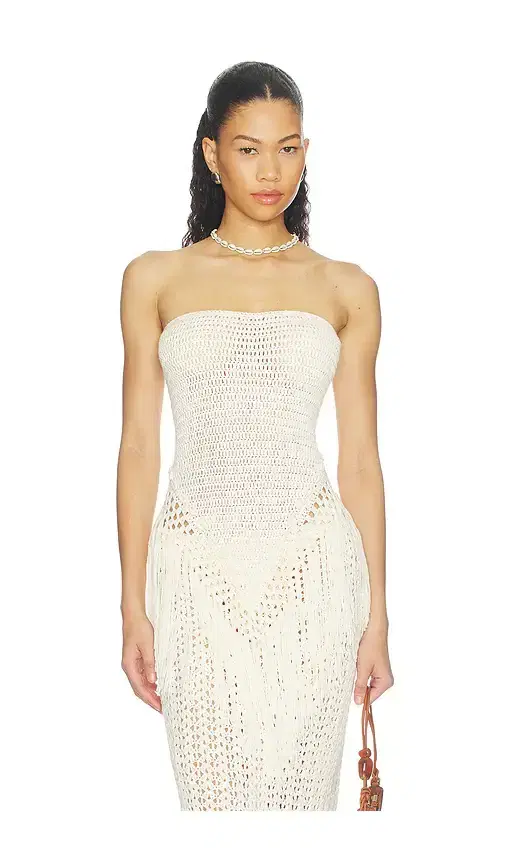 MORE TO COME Arna Strapless Crochet Top