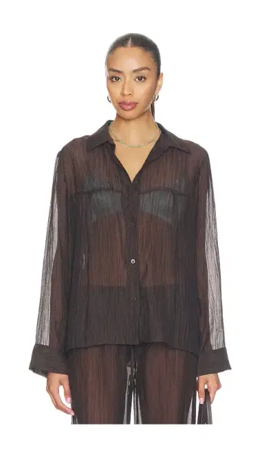 LNA Sylvee Sheer Button Up | Thumbnail 2 LNA Sylvee Sheer Button Up | Thumbnail 2