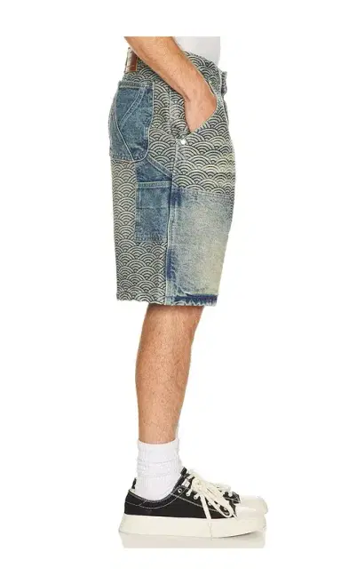 Ryoko Rain Seigaiha Denim Shorts | Thumbnail 2