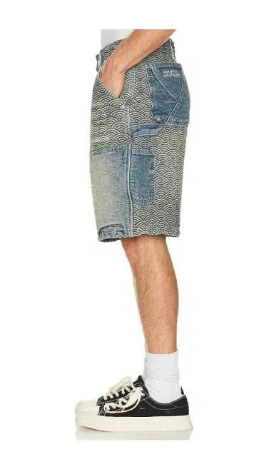 Ryoko Rain Seigaiha Denim Shorts | Thumbnail 3