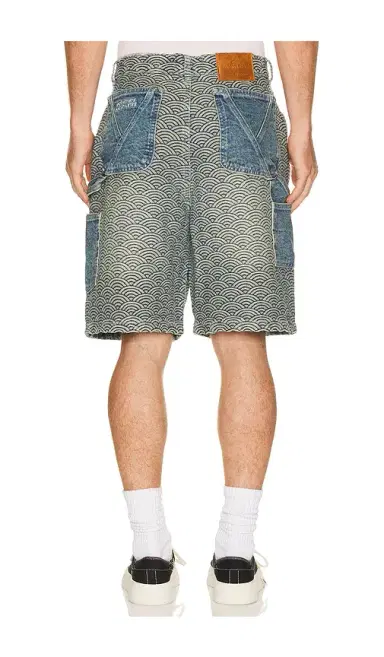 Ryoko Rain Seigaiha Denim Shorts | Thumbnail 4