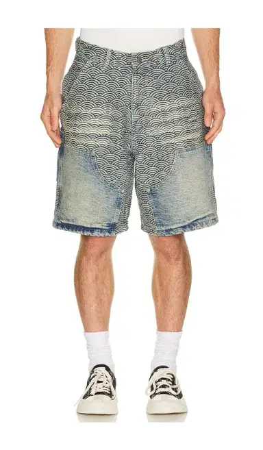 Ryoko Rain Seigaiha Denim Shorts | Thumbnail 1