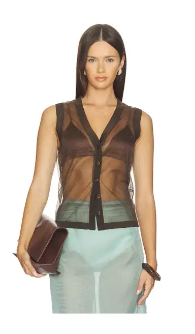 RENGGLI Sheer Knit Vest | Thumbnail 1
