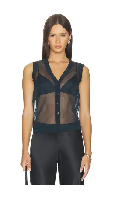 RENGGLI Sheer Knit Vest | Thumbnail 1