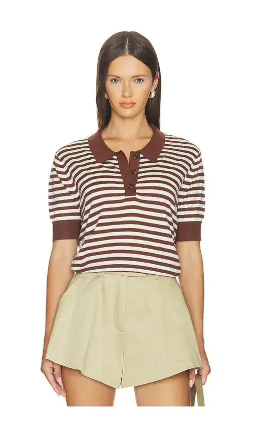 Stripe Knit Polo