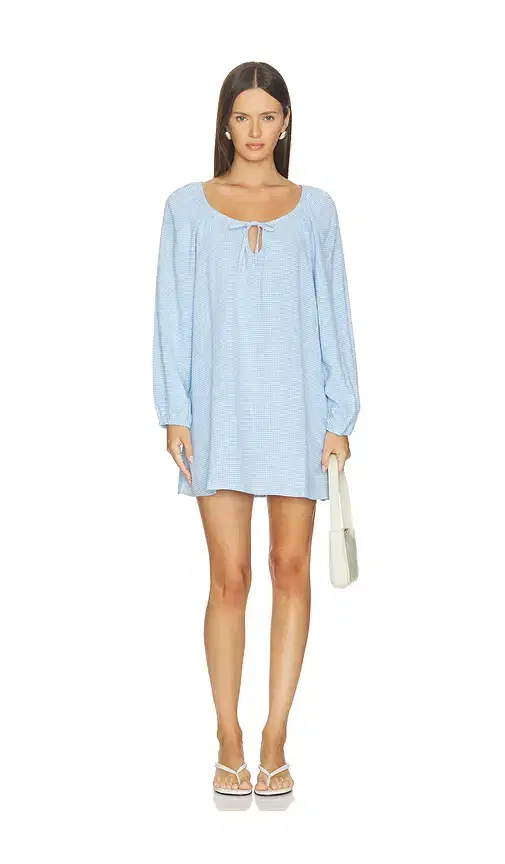 Linen Blend Short Dress Linen Blend Short Dress