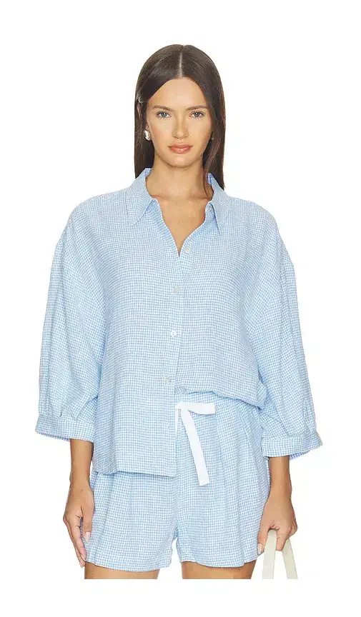 eberjey Linen Blend Relaxed Sleeve Top