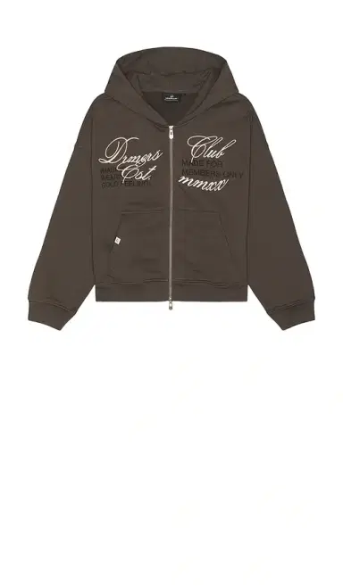 DRMERS CLUB Cursive Zip Up Hoodie | Thumbnail 4
