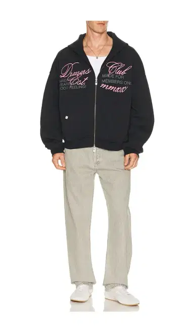 DRMERS CLUB Cursive Zip Up Hoodie | Thumbnail 3