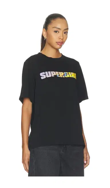 David Koma Supergirl Print Short Sleeve T-shirt | Thumbnail 3